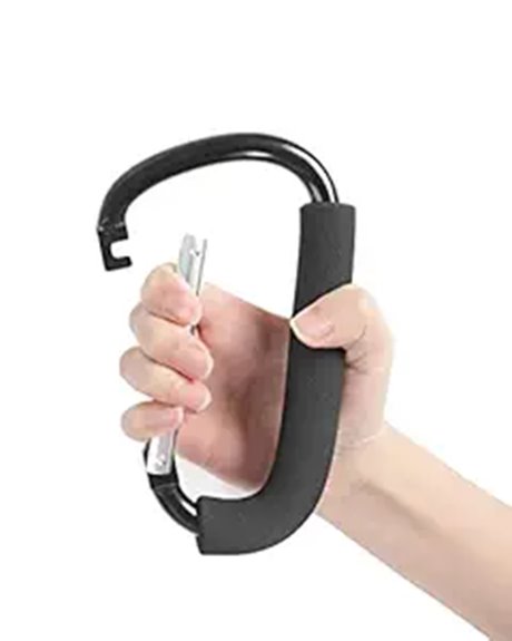 Best Carabiner grocery bag handle hook for Easy Shopping 7 6 3 inch large stroller hook