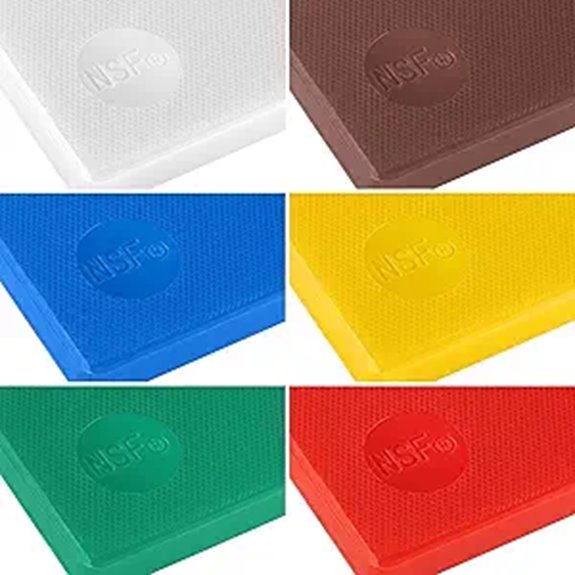 Best Cutting Board Set (Color-Coded) for Kitchen Organization 11 6 pack anti slip color coded boards