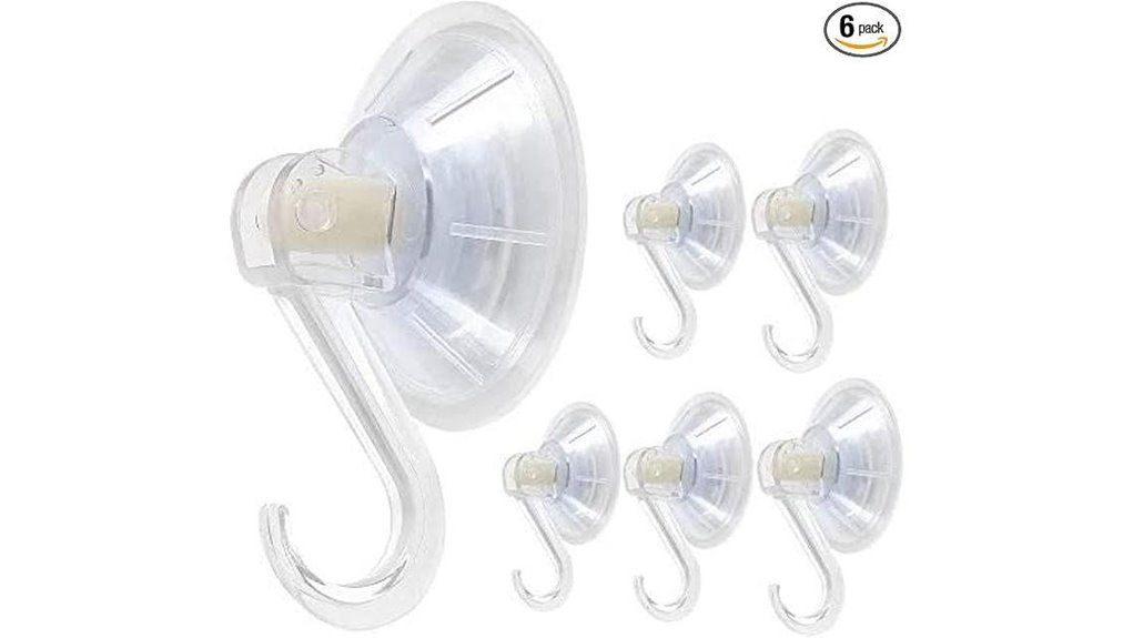 6 pack heavy duty suction hooks