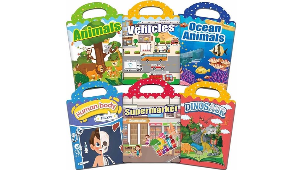 Reusable Sticker Books Toddlers Love for Creative Fun 1 6 pack toddler jelly stickers