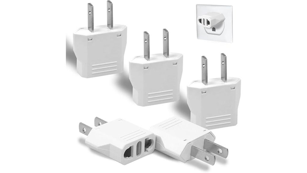 Top Travel Adapters with Grounded Outlets for Safer Hotel Stay 14 6 pack us eu white adapter