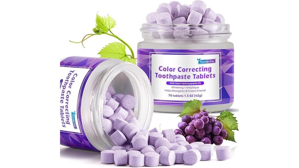 Top Toothpaste Tablets for Carry‑On: Taste & Texture 7 70pcs purple nano whitening