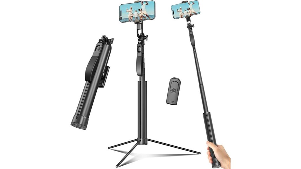 Selfie Sticks That Double as Tripods With Sturdy Hinges 2 72 inch iphone selfie tripod