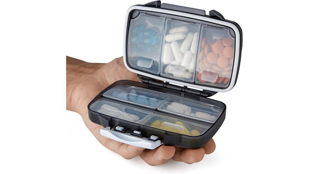 7 compartment moisture proof travel organizer