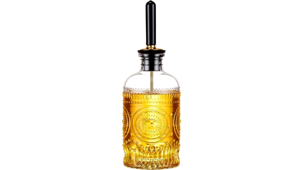 Best Refillable cooking oil bottle (spout) That Saves Waste 12 7oz metal spout olive dispenser