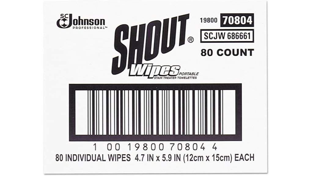 80 shout stain wipes