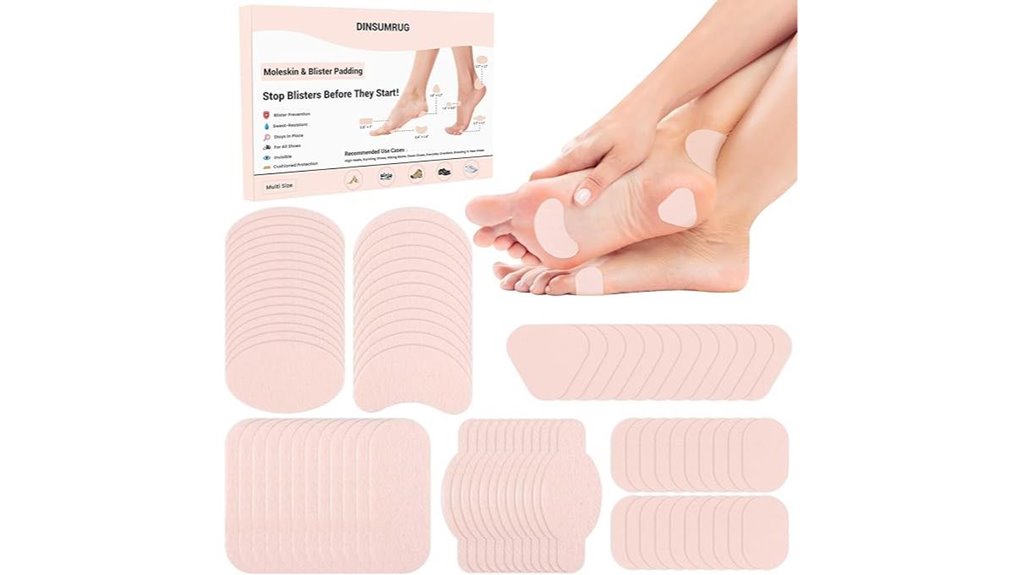 Top Blister Prevention Kits for Travel (Tape + Patches) 15 84 piece pink moleskin kit