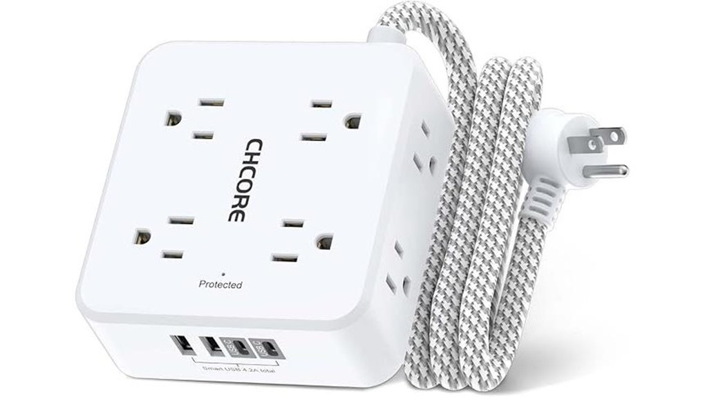 Travel Surge Protector with USB-C: Stay Powered on the Go 14 8 outlet usb surge protector