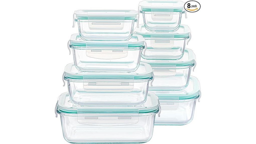Glass Food Storage Containers Set for a Clever Kitchen 2 8 pack airtight glass containers