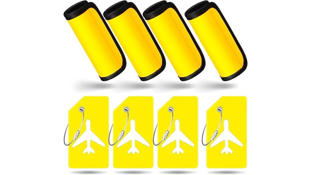 8 pack neoprene luggage wraps