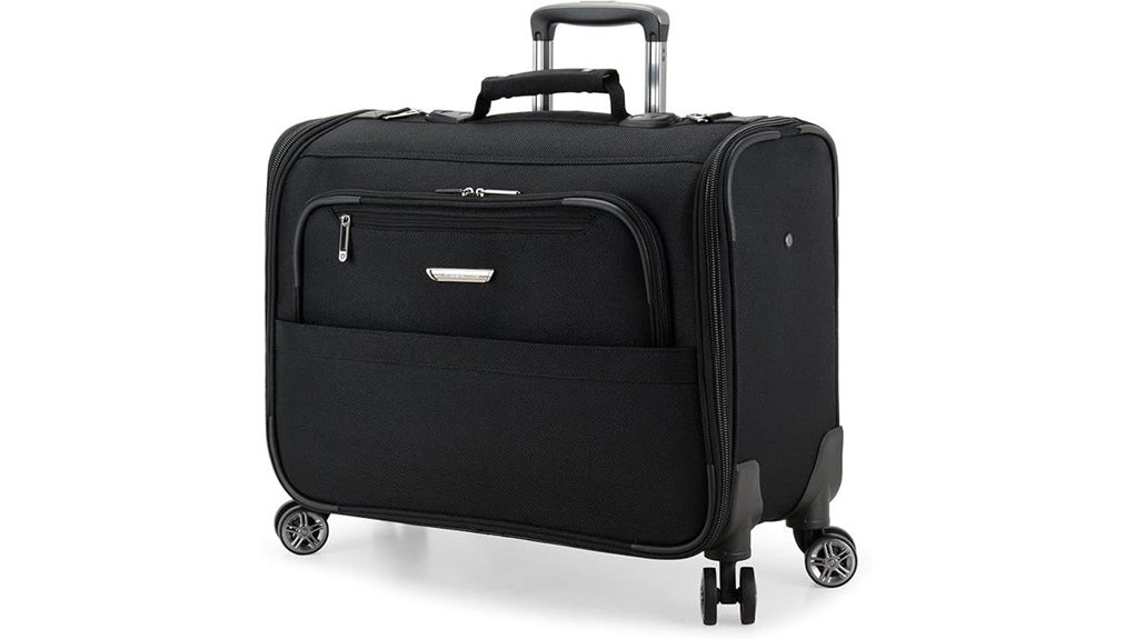 Carry‑On Suitcases with Removable Garment Sleeves for Jetsetters 3 8 wheeled softside spinner bag