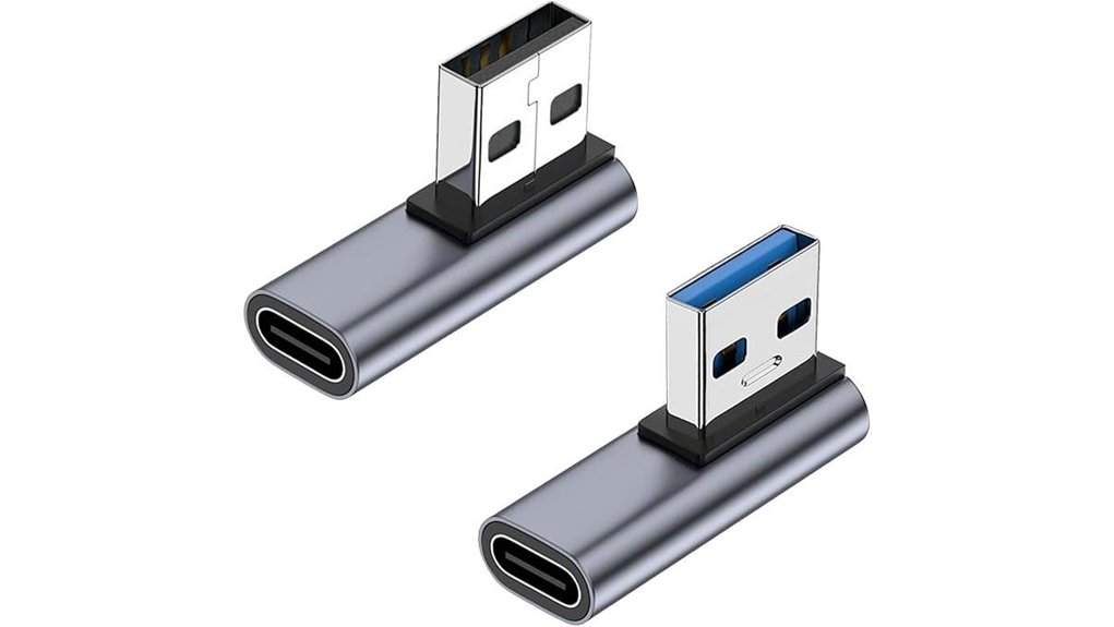 Highly Reliable USB-C Right‑Angle Adapter (Strain Relief) 9 90 degree usb c to usb a
