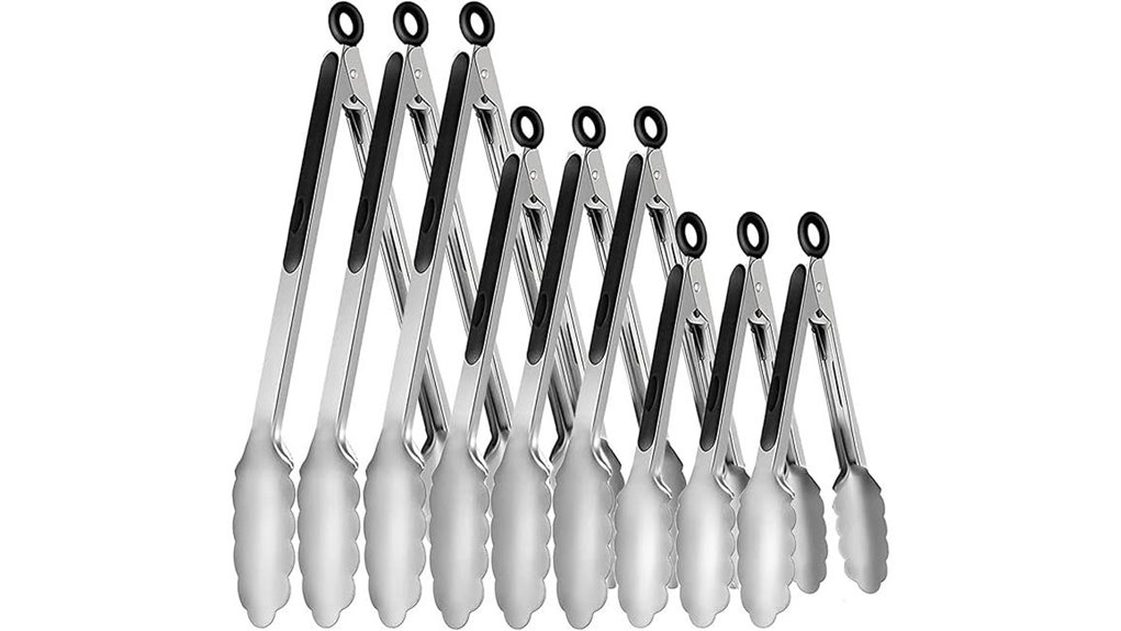 Best Tongs Set Every Cook Will Love 9 9 piece stainless steel tongs