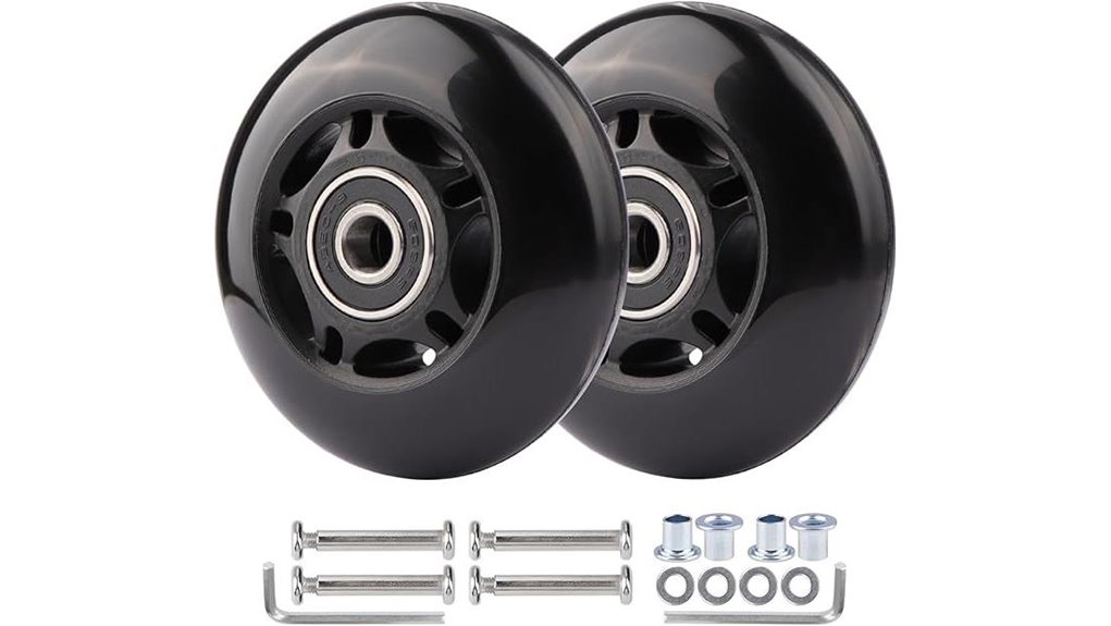 Smart replacement luggage wheels and wheel kits for repairs 10 abec 7 pu luggage wheels
