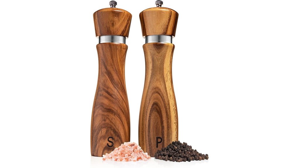 Pepper Mill Perfection: Must-Have Grinders for Every Kitchen 14 acacia adjustable salt pepper