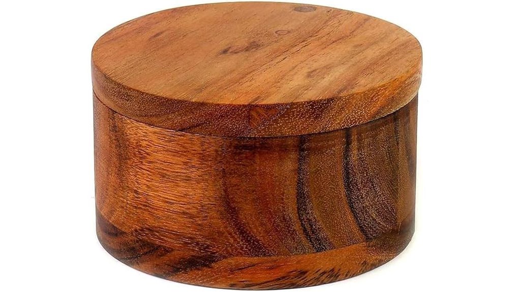 acacia swivel spice box