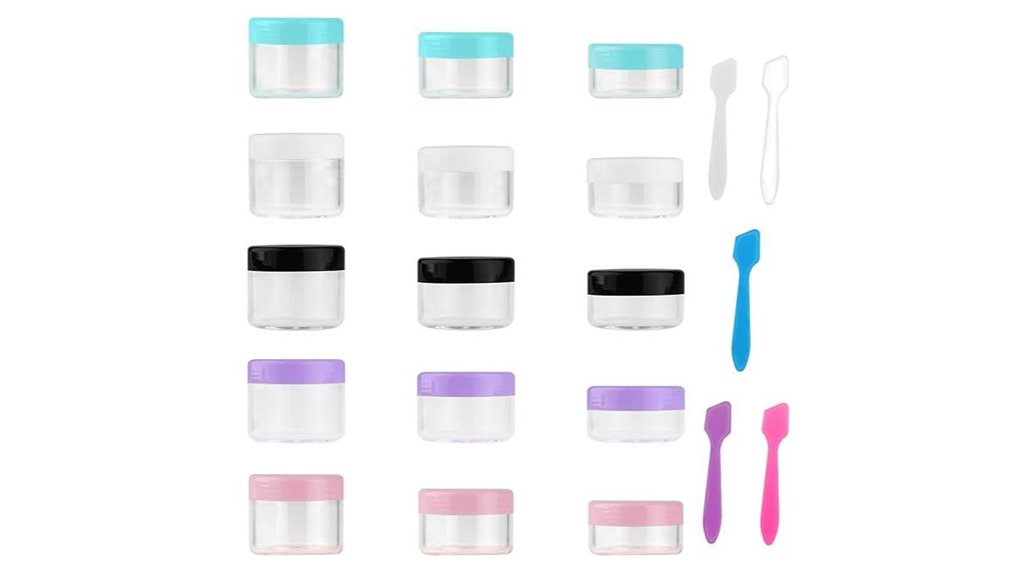 Top Travel-Size Skincare Spatulas (Hygienic Jars) You’ll Love 8 accmor 15 clear jars