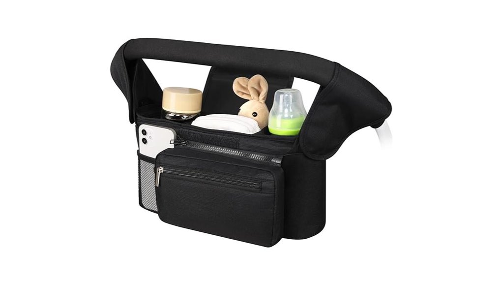 Stroller Organizers With Easy‑Access Pockets for Airport Trips 1 accmor stroller organizer with cups
