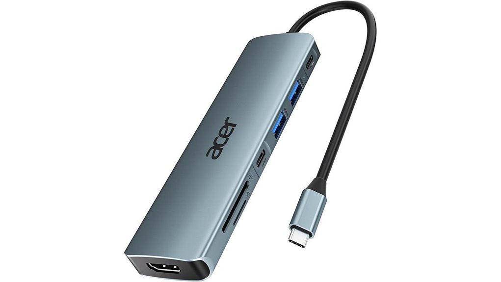 Best Universal USB Hubs For Travel Laptops 2 acer 7 in 1 4k hub