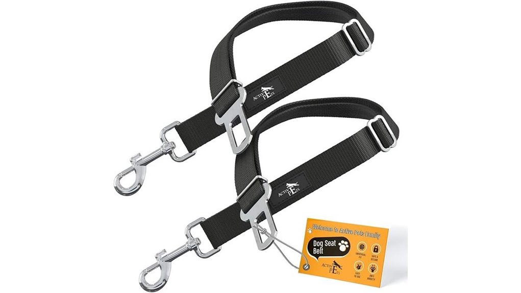 Pet Seat-Belt Harnesses That Keep Your Furry Safe on Trips 12 active pets black seatbelt