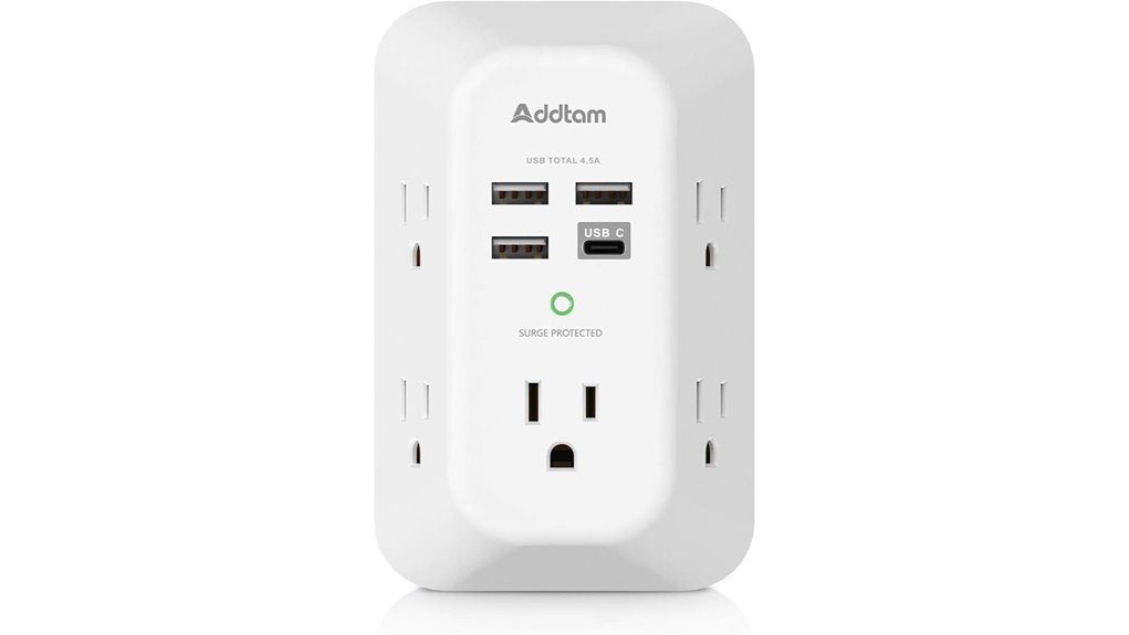Best Travel Surge Protectors with USB Ports for On‑the‑Go Power 11 addtam 5 outlet usb protector