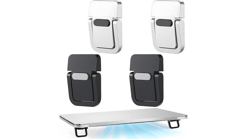 Laptop Stand + Keyboard Kits for Travel (Compact Ergonomics) 8 adhesive foldable keyboard stands