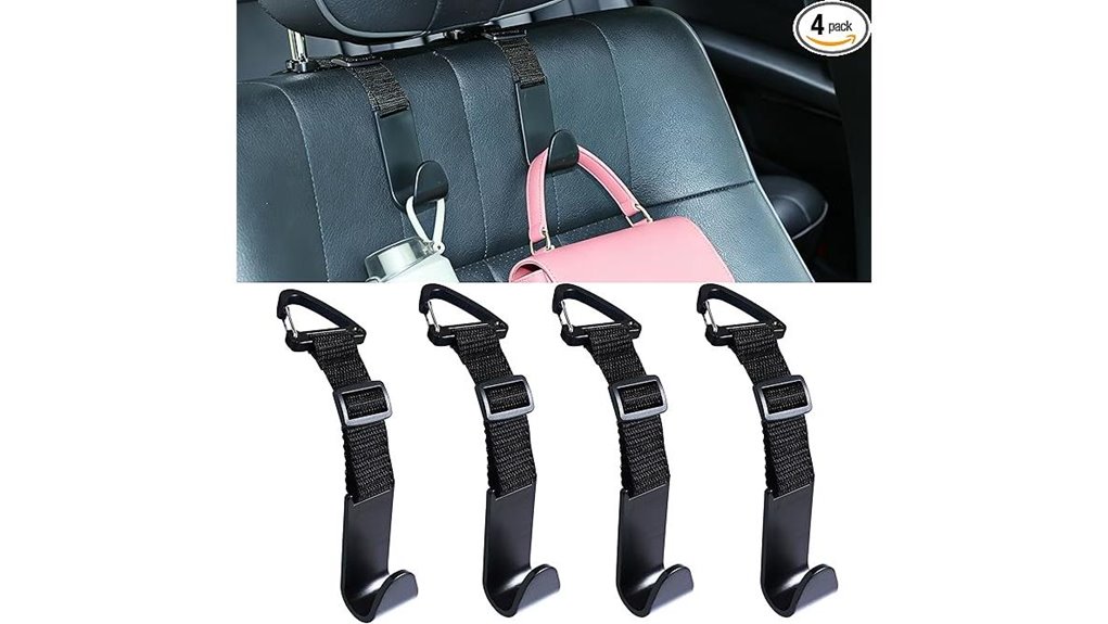 Top Travel Seatback Hooks to Keep Headphones and Bags Secure 9 adjustable 4 pack universal hooks