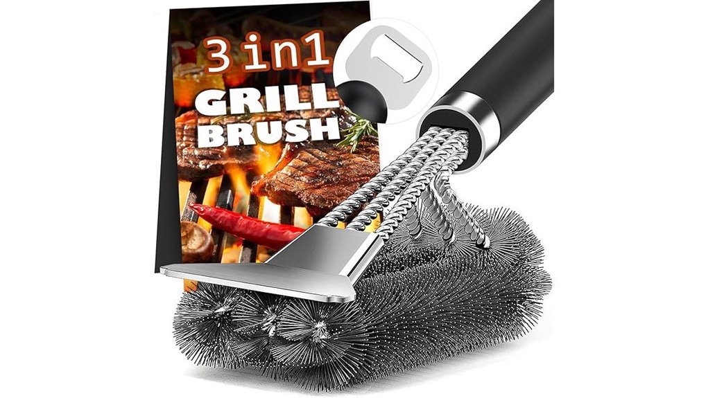 Best Grill Brush That Keeps Your Grill Spotless 3 adjustable grill brush scraper opener
