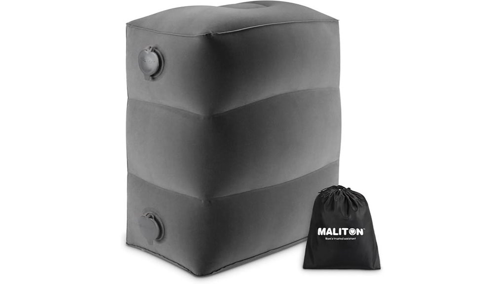 adjustable inflatable travel footrest