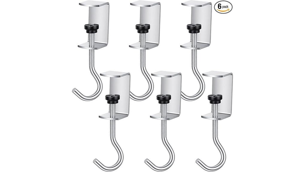 adjustable metal 6 piece hook