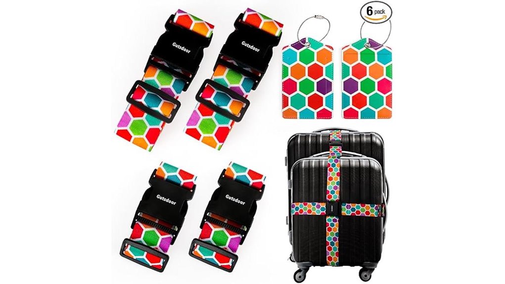 adjustable suitcase strap set