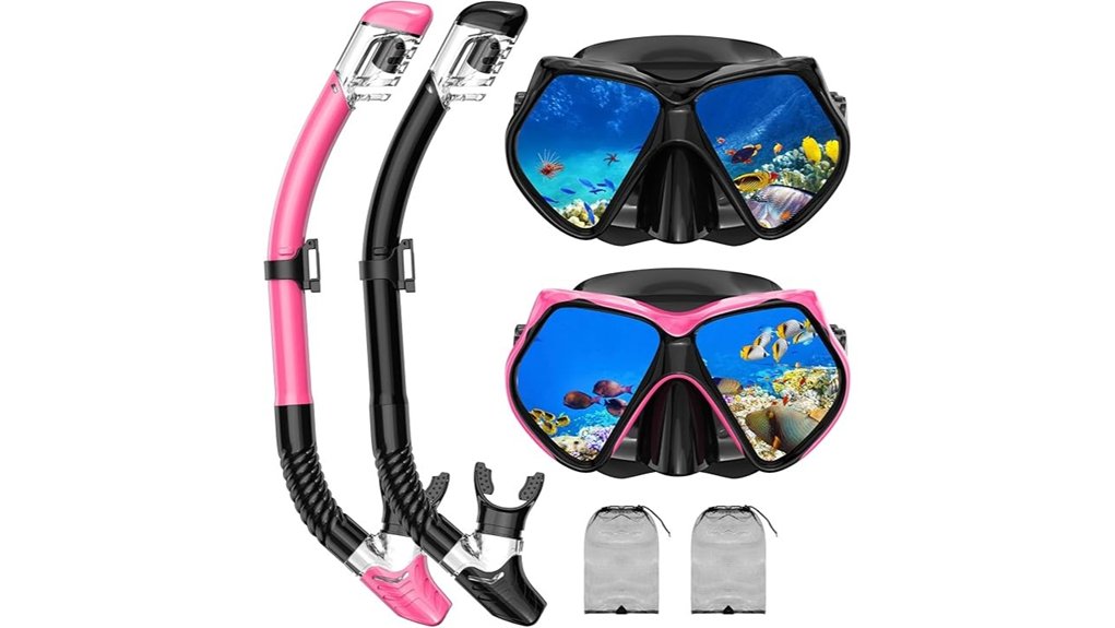 adult dry top snorkeling set