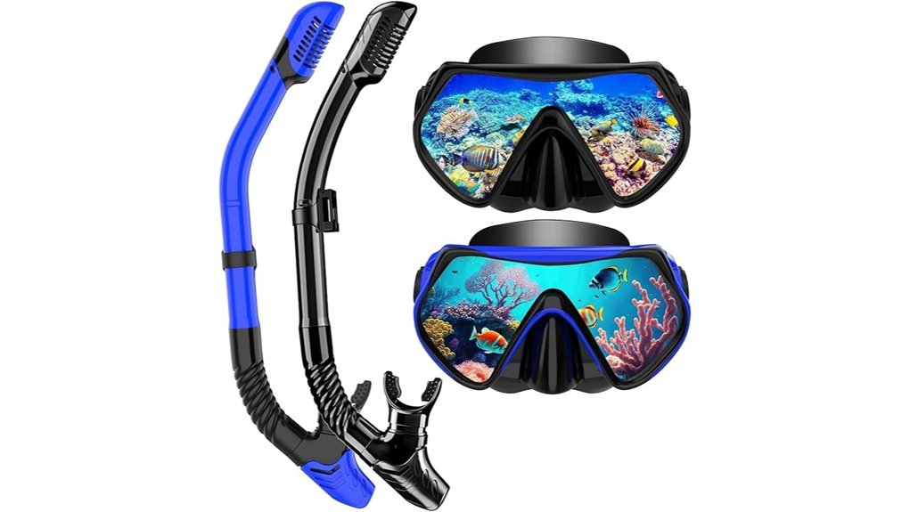 adult panoramic dry top snorkel