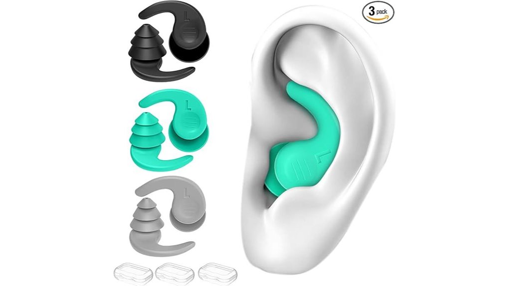 adults waterproof silicone earplugs