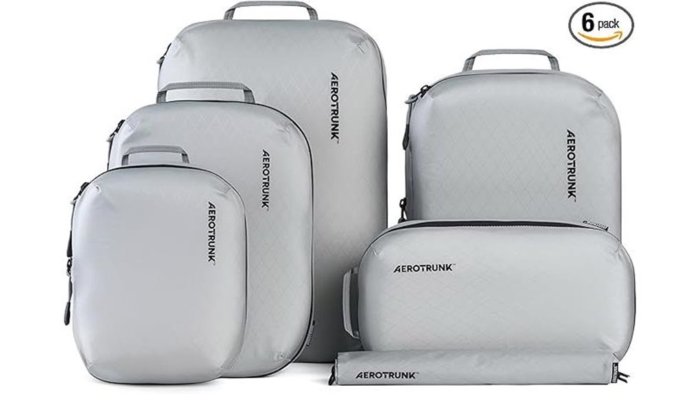 Durable Packing Cubes with Snag‑Free Zippers for Travel 6 aerotrunk 6 pack ultralight cubes