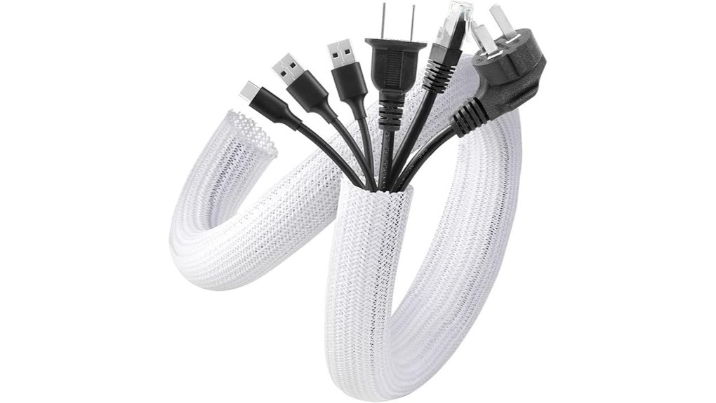 Top Cable Management Sleeves for Tech Organizers to Keep Neat 3 agptek dual white protectors