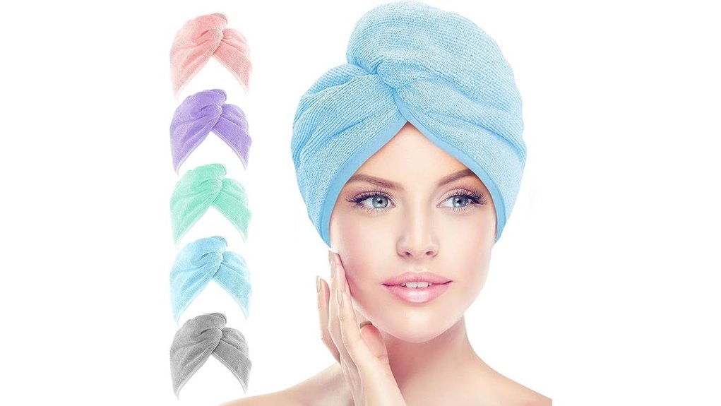 Microfiber Hair Towels (Quick Dry Turbans) That Save Hours 14 aidea 5 piece microfiber turbans