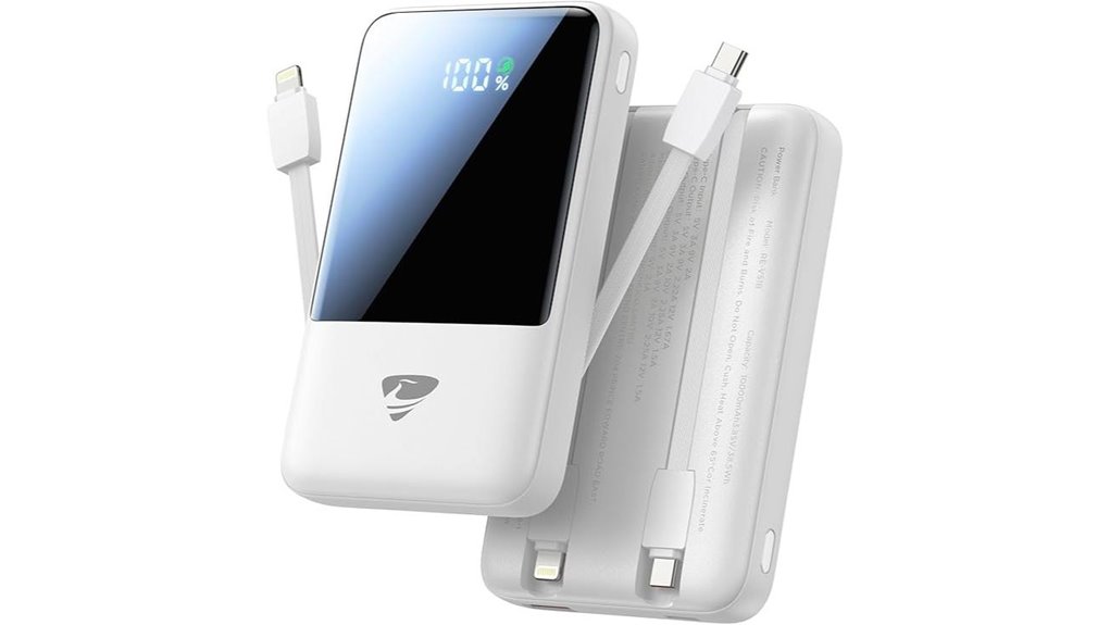 Power Banks with Built-In Cables (USB‑C/Lightning) Keep Charged 6 aioneus 10kah 22 5w charger