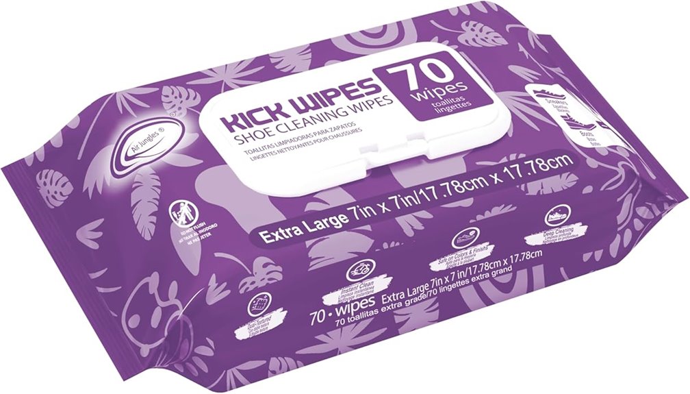 Best Shoe Cleaning Wipes for Travel Quick Fix 6 air jungles dual textured wipes