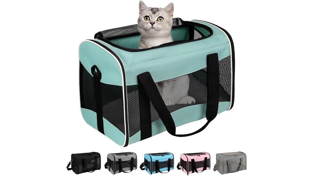 airline approved green soft sided carrier