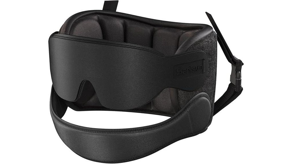 Travel Pillows That Keep Your Chin Aligned Upright 9 airplane chin strap eye mask pillow