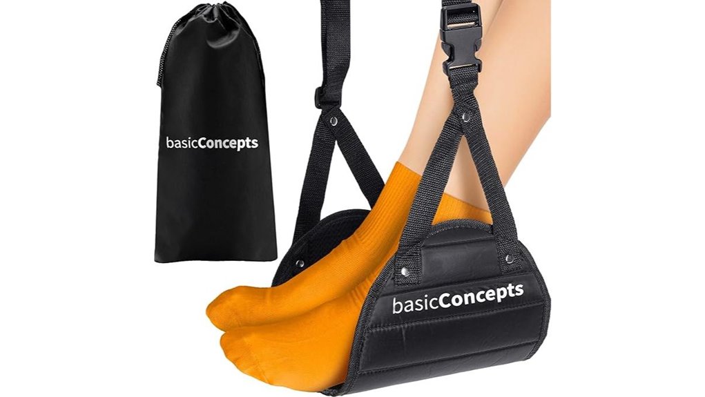 Best Foot Hammocks for Airplanes (Light, Adjustable) 4 airplane footrest hammock concept