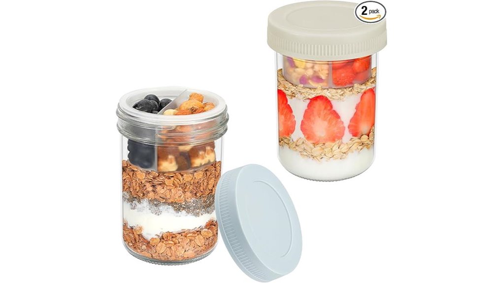 Leakproof Snack Jar (Wide Mouth): The Ultimate Snack Keeper 6 airtight double mason oats