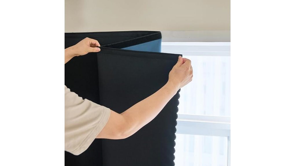 ajazz self adhesive blackout curtains