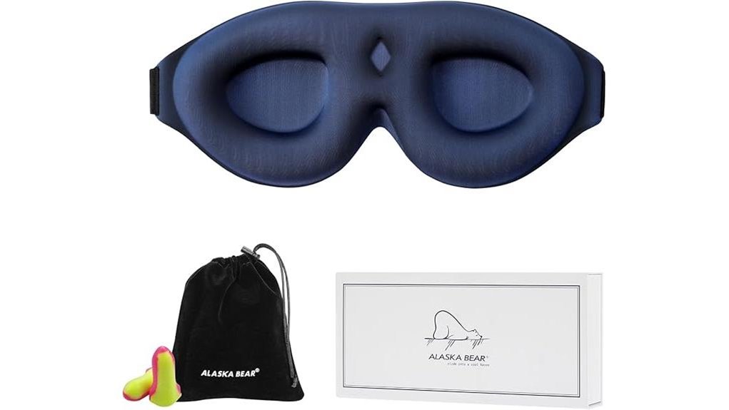 Eye Masks for Planes (No Pressure on Eyelids) Travelers Love 8 alaska bear blackout earplugs