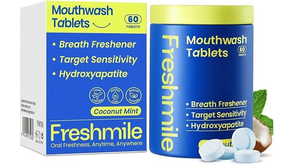 Top Travel-Ready Mouthwash Concentrate Tablets Bulky-Free 5 alcohol free 60 travel mouthwash tablets