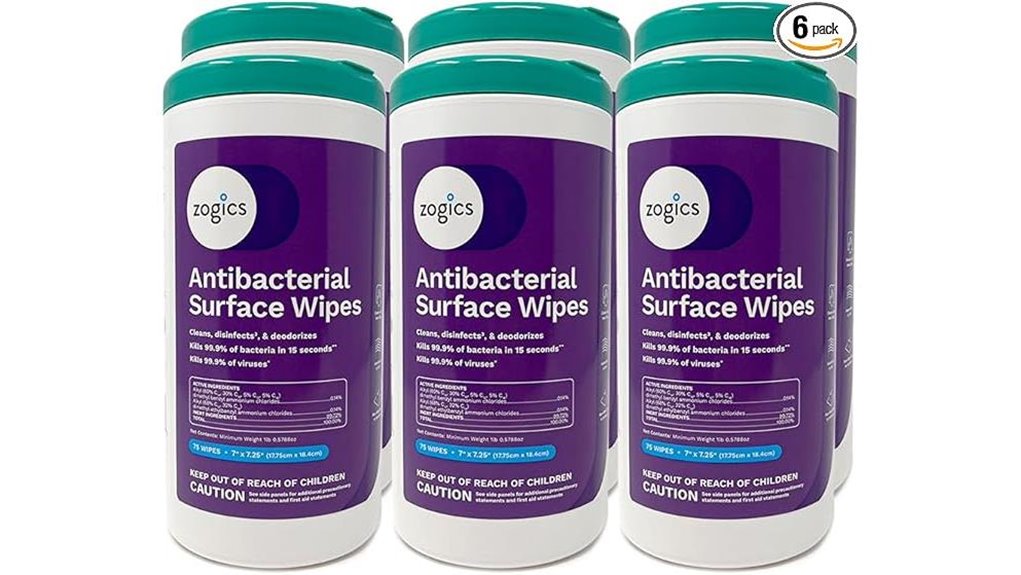 alcohol free 75 count wipes case
