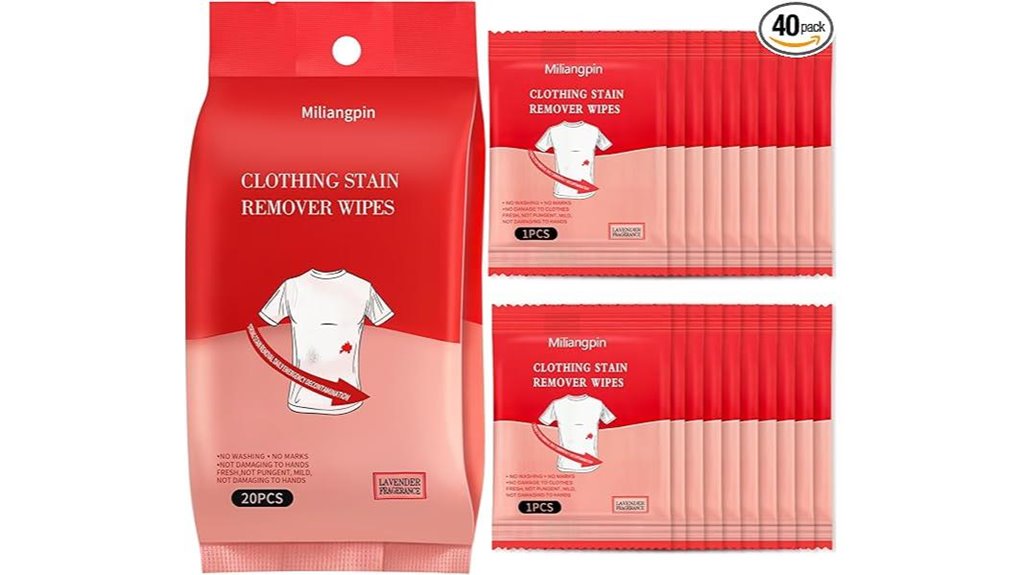 Travel Stain Remover Wipes: On-the-Go Stain Solvers 15 all purpose stain remover pack