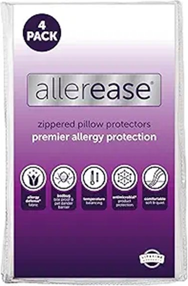 Best Pillow Protectors (Zip) for Spotless, Airy Sleep 2 allerease 4 piece pillow covers