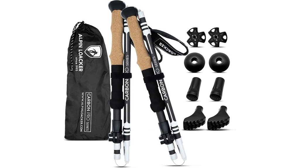 Best Hiking Poles (Carbon Fiber Folding) for Trail Lightness 1 alpin loacker collapsible poles